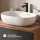 Meuble-lavabo double ARISA 160 cm, noir, avec 2 miroirs LED NOVA 60 cm et 2 vasques en céramique blanches à poser 60 cm