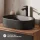 Meuble-lavabo double ARISA 160 cm, noir, avec 2 miroirs LED NOVA 60 cm et 2 vasques en céramique noires à poser 55 cm