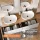 ARISA Double Vanity Unit, 160 cm, in White Ribbed, with 2 GLORA LED Mirrors and 2 White Ceramic Countertop Sinks, 60 cm