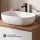 Mueble de lavabo doble ARISA de 160 cm en blanco con 2 espejos LED GLORA y 2 lavabos sobre encimera de cerámica blanca de 60 cm