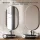 ARISA Double Vanity Unit, 160 cm, in White, with 2 GLORA LED Mirrors and 2 Black Ceramic Countertop Sinks, 42 cm