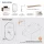 ARISA Double Vanity Unit, 160 cm, in White, with 2 GLORA LED Mirrors and 2 Black Ceramic Countertop Sinks, 42 cm