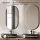 ARISA Double Vanity Unit, 160 cm, in Black Ribbed, with 2 GLORA LED Mirrors and 2 Black Ceramic Countertop Sinks, 60 cm