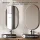 ARISA Double Vanity Unit, 160 cm, in Black Ribbed, with 2 GLORA LED Mirrors and 2 Black Ceramic Countertop Sinks, 55 cm