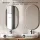 Meuble-lavabo double ARISA 160 cm, noir, avec 2 miroirs à LED GLORA et 2 vasques en céramique blanches de 60 cm