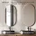 ARISA Double Vanity Unit, 160 cm, in Black, with 2 GLORA LED Mirrors and 2 Black Ceramic Countertop Sinks, 55 cm