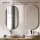 Meuble-lavabo double ARISA 160 cm, noir, avec 2 miroirs à LED GLORA et 2 vasques en céramique blanches de 42 cm