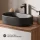 ARISA Double Vanity Unit, 160 cm, in White, with 2 VELUNA 60 cm LED Mirrors and 2 Black 55 cm Ceramic Countertop Sinks