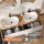 ARISA Double Vanity Unit, 160 cm, in White Ribbed, with 2 VELUNA 60 cm LED Mirrors and 2 White Ceramic Countertop Sinks, 60 cm