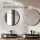 ARISA Double Vanity Unit, 160 cm, in White Ribbed, with 2 VELUNA 60 cm LED Mirrors and 2 Black 60 cm Ceramic Countertop Sinks