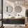 ARISA Double Vanity Unit, 160 cm, in Black, with 2 VELUNA 60 cm LED Mirrors and 2 White Ceramic Countertop Sinks, 60 cm