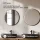 Meuble-lavabo double ARISA 160 cm, noir, avec 2 miroirs à LED VELUNA 60 cm et 2 vasques en céramique noires à poser 60 cm