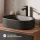 Meuble-lavabo double ARISA 160 cm, noir, avec 2 miroirs à LED VELUNA 60 cm et 2 vasques en céramique noires à poser 55 cm