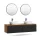 ARISA Double Vanity Unit, 160 cm, in Black, with 2 VELUNA 60 cm LED Mirrors and 2 White Ceramic Countertop Sinks, 42 cm
