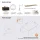 ARISA Double Vanity Unit, 160 cm, in Black, with 2 VELUNA 60 cm LED Mirrors and 2 White Ceramic Countertop Sinks, 42 cm