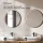 ARISA Double Vanity Unit, 160 cm, in Black Ribbed, with 2 VELUNA 60 cm LED Mirrors and 2 White Ceramic Countertop Sinks, 60 cm