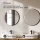 ARISA Double Vanity Unit, 160 cm, in Black Ribbed, with 2 VELUNA 60 cm LED Mirrors and 2 White Ceramic Countertop Sinks, 55 cm