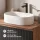 ARISA Double Vanity Unit, 160 cm, in Black Ribbed, with 2 VELUNA 60 cm LED Mirrors and 2 White Ceramic Countertop Sinks, 55 cm