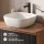 Meuble-lavabo double ARISA 160 cm, noir strié, avec 2 miroirs LED VELUNA 60 cm et 2 vasques en céramique blanches à poser de 42 cm