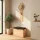 ELYO 60 cm Shoe Bench with Seat in Gold Oak, featuring an OSSA Coat Rack Panel