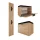 ELYO 60 cm Shoe Bench with Seat in Gold Oak, featuring an OSSA Coat Rack Panel