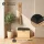 ELYO 60 cm Shoe Bench with Seat in Gold Oak, featuring an OSSA Coat Rack Panel