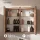 ARISA Doppelwaschtisch 160 cm in Weiß mit 2 LED Spiegelschränken ARIA 80 cm und 2 weißen Keramik-Aufsatzwaschbecken 42 cm
