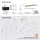 ARISA Double Vanity Unit, 160 cm, in Black Ribbed, with 2 ARIA 80 cm LED Mirror Cabinets and 2 white 55 cm ceramic countertop sinks