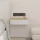 Table de chevet suspendue AMYRA 50 cm, chêne doré / blanc