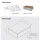 Table de chevet suspendue AMYRA 50 cm, chêne doré / blanc