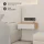 AMYRA: two floating nightstands, each 50 cm, in Gold Oak / White