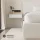 AMYRA: two floating nightstands, each 50 cm, in Gold Oak / White