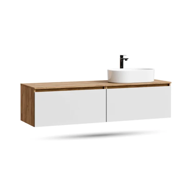ARISA Double Vanity 160 cm with a 55 cm Ceramic Countertop Sink