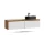 ARISA Double Vanity Unit, 160 cm, in White Ribbed, with a 55 cm Black Ceramic Countertop Sink