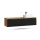 ARISA Double Vanity Unit, 160 cm, in Black Ribbed with a 55 cm White Ceramic Countertop Sink