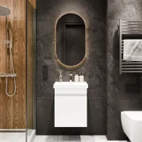 Lavabo COSMIA con ante e specchio a LED