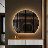 Table console AMYRA 100 cm en chêne doré /...