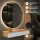 Table console AMYRA 100 cm en chêne doré / blanc avec miroir LED NOVA 100 cm