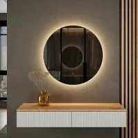 Table console AMYRA 100 cm en chêne doré /...