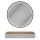 Mesa consola AMYRA de 100 cm en roble dorado / blanco con espejo LED VELUNA de 100 cm