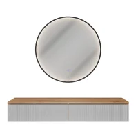 Table console AMYRA 100 cm en chêne doré /...