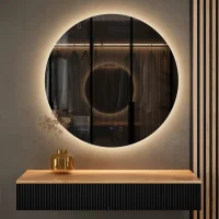 Table console AMYRA 100 cm en chêne doré /...
