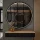 AMYRA Console Table 100 cm in Gold Oak / Black with VELUNA 100 cm LED Mirror