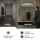 AMYRA Console Table 100 cm in Gold Oak / Black with VELUNA 100 cm LED Mirror