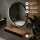 AMYRA Console Table 100 cm in Gold Oak / Black with VELUNA 100 cm LED Mirror