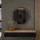 Tavolino AMYRA da 100 cm in rovere dorato / nero con specchio a LED VELUNA da 60 cm