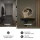Tavolino AMYRA da 100 cm in rovere dorato / nero con specchio a LED VELUNA da 60 cm