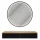 Table console AMYRA 100 cm en chêne doré / noir avec miroir LED VELUNA 80 cm