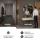 Miroir mural VELUNA rond, 80 cm, cadre avec éclairage LED