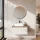 Set di mobili da bagno ARISA - Con specchio a LED VELUNA e lavabo da appoggio in ceramica da 55 cm